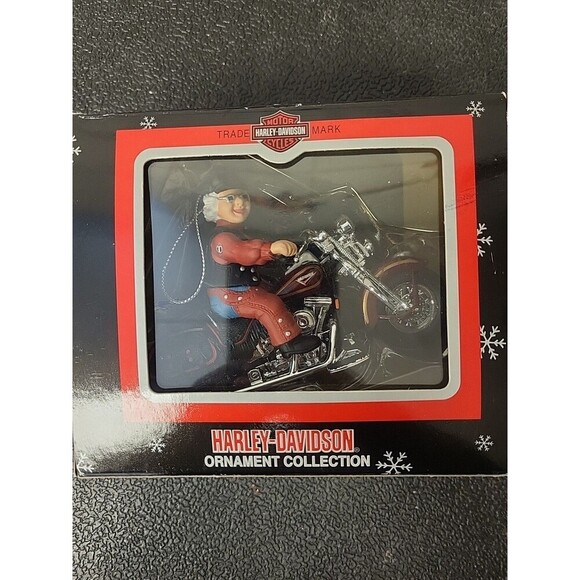 Harley Davidson North Pole Motorcycle Club Ornament Mrs. Claus 2001 Cavanagh - Picture 2 of 5